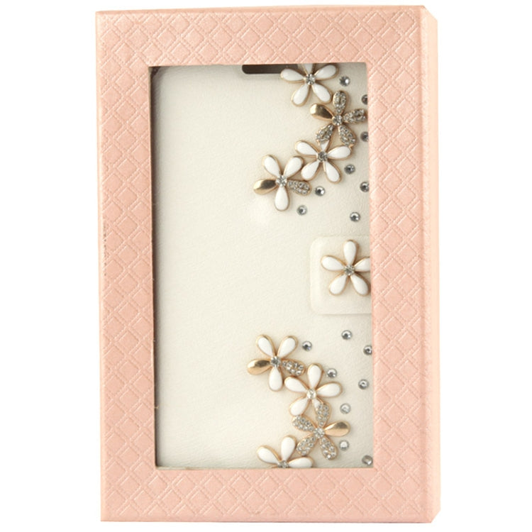 Litchi Texture DIY 3D Flower Diamond Encrusted Leather Case with Card Slots & Holder for Galaxy S III / i9300
