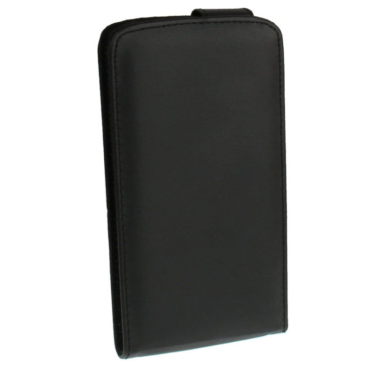 Pure Color Vertical Flip Leather Case for Galaxy Mega 5.8 / i9150 / i9152(Black)