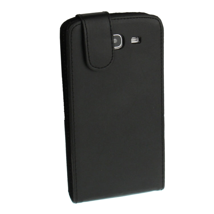 Pure Color Vertical Flip Leather Case for Galaxy Mega 5.8 / i9150 / i9152(Black)