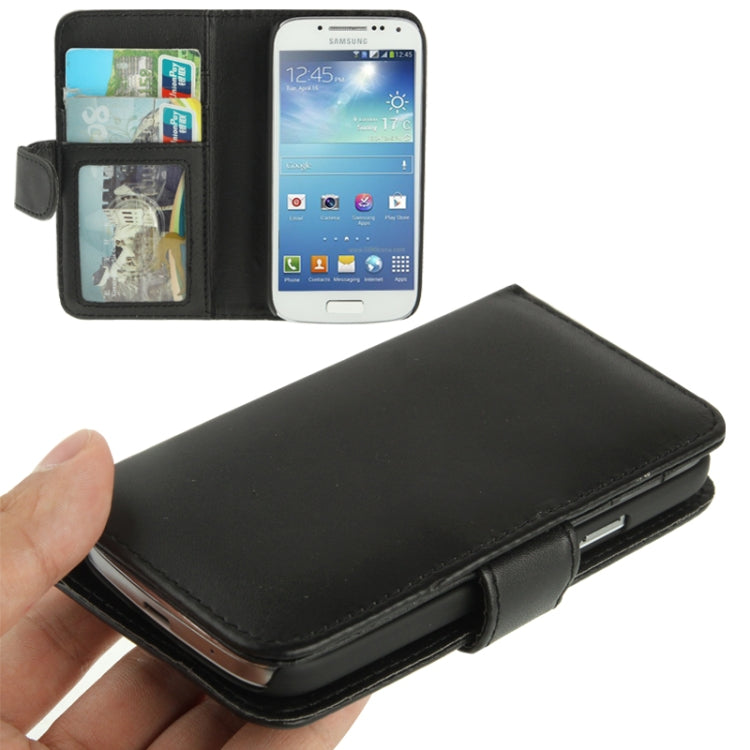 Pure Color Horizontal Flip Leather Case with Holder & Credit Card Slots for Galaxy S IV mini / i9190