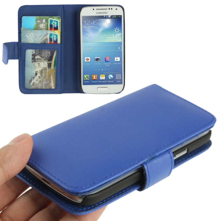 Pure Color Horizontal Flip Leather Case with Holder & Credit Card Slots for Galaxy S IV mini / i9190
