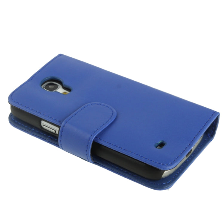 Pure Color Horizontal Flip Leather Case with Holder & Credit Card Slots for Galaxy S IV mini / i9190