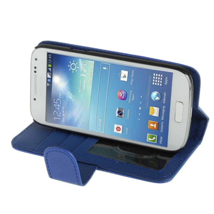 Pure Color Horizontal Flip Leather Case with Holder & Credit Card Slots for Galaxy S IV mini / i9190