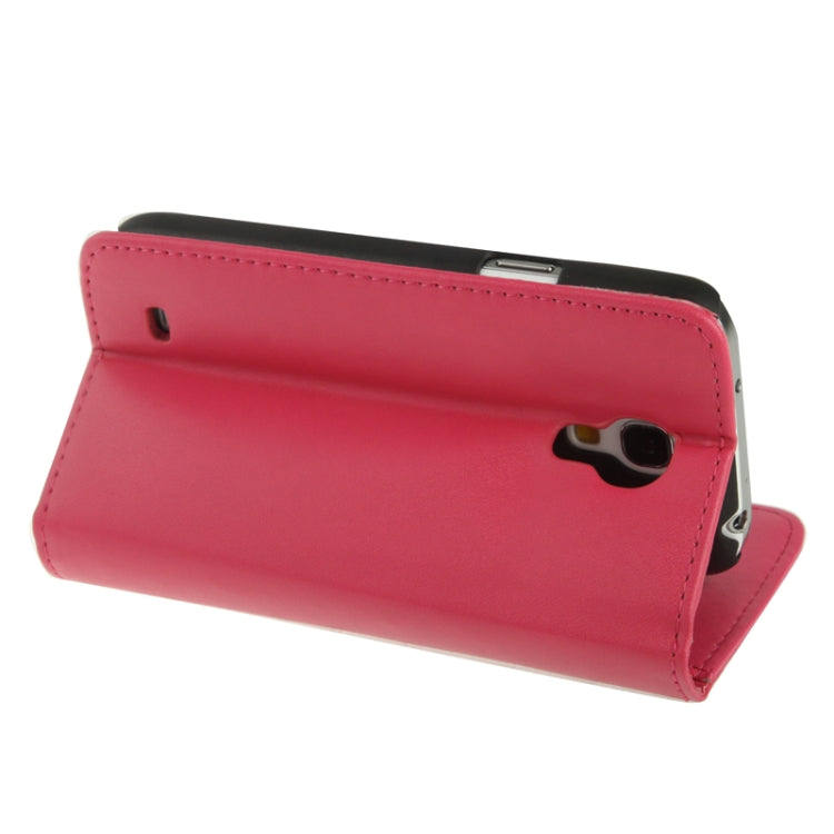 Pure Color Horizontal Flip Leather Case with Holder & Credit Card Slots for Galaxy S IV mini / i9190