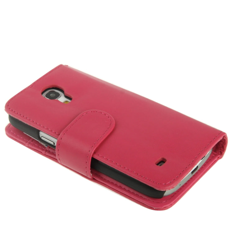Pure Color Horizontal Flip Leather Case with Holder & Credit Card Slots for Galaxy S IV mini / i9190