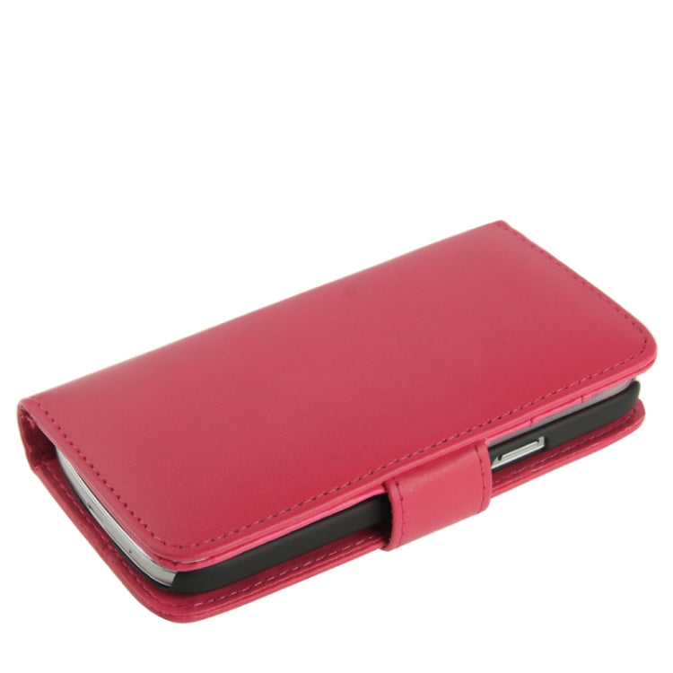Pure Color Horizontal Flip Leather Case with Holder & Credit Card Slots for Galaxy S IV mini / i9190