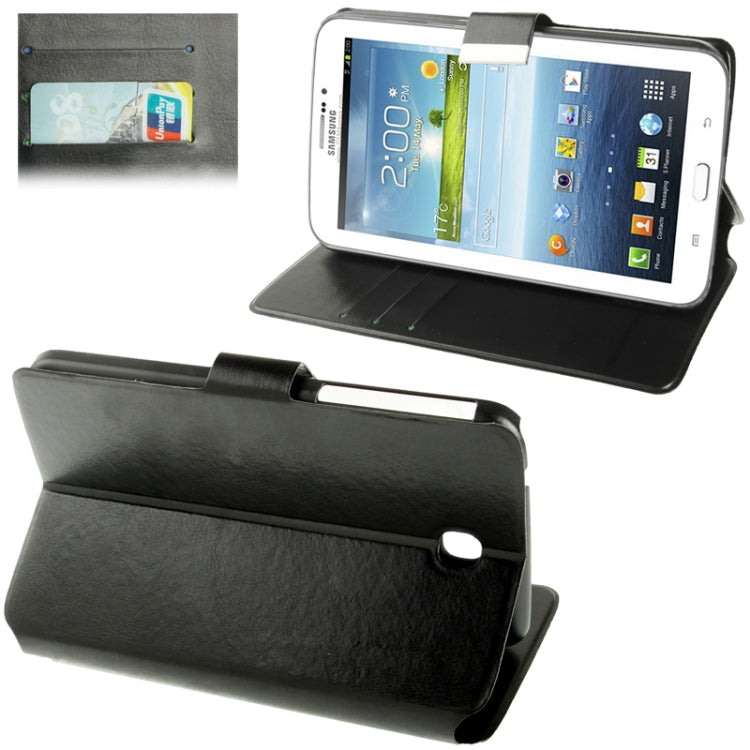 Fine Sheepskin Texture Leather Case with Holder / Credit Card Slots / Sleep / Wake-up Function  for Galaxy Tab 3 (7.0) / P3200,