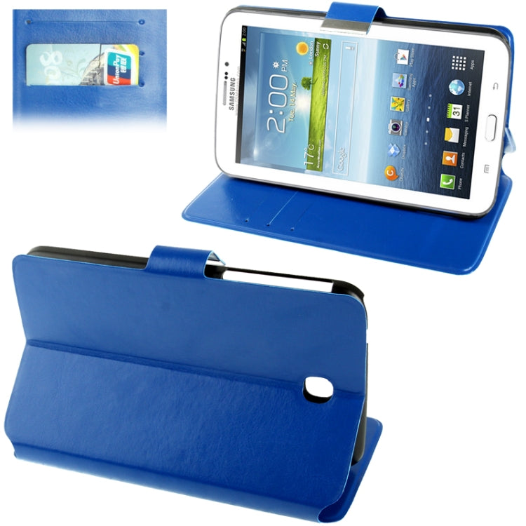 Fine Sheepskin Texture Leather Case with Holder / Credit Card Slots / Sleep / Wake-up Function  for Galaxy Tab 3 (7.0) / P3200,