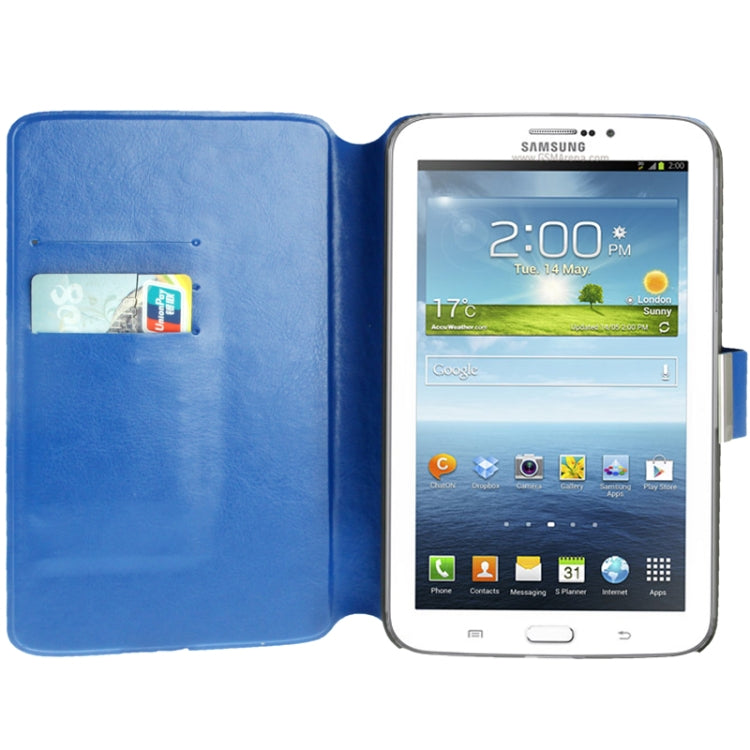 Fine Sheepskin Texture Leather Case with Holder / Credit Card Slots / Sleep / Wake-up Function  for Galaxy Tab 3 (7.0) / P3200,