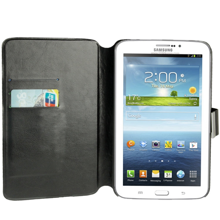 Fine Sheepskin Texture Leather Case with Holder / Credit Card Slots / Sleep / Wake-up Function  for Galaxy Tab 3 (7.0) / P3200,