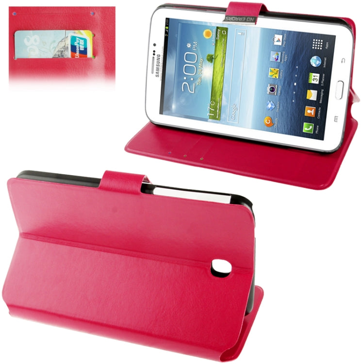 Fine Sheepskin Texture Leather Case with Holder / Credit Card Slots / Sleep / Wake-up Function  for Galaxy Tab 3 (7.0) / P3200,