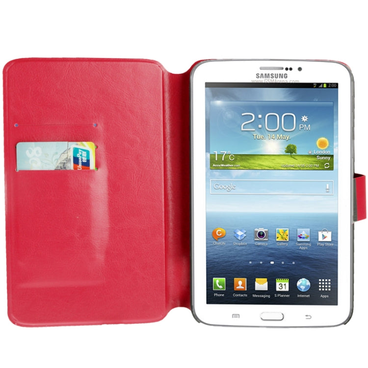Fine Sheepskin Texture Leather Case with Holder / Credit Card Slots / Sleep / Wake-up Function  for Galaxy Tab 3 (7.0) / P3200,