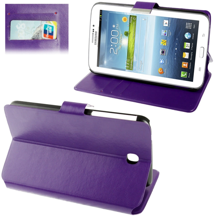 Fine Sheepskin Texture Leather Case with Holder / Credit Card Slots / Sleep / Wake-up Function  for Galaxy Tab 3 (7.0) / P3200,