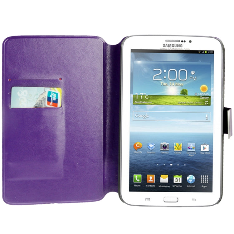 Fine Sheepskin Texture Leather Case with Holder / Credit Card Slots / Sleep / Wake-up Function  for Galaxy Tab 3 (7.0) / P3200,
