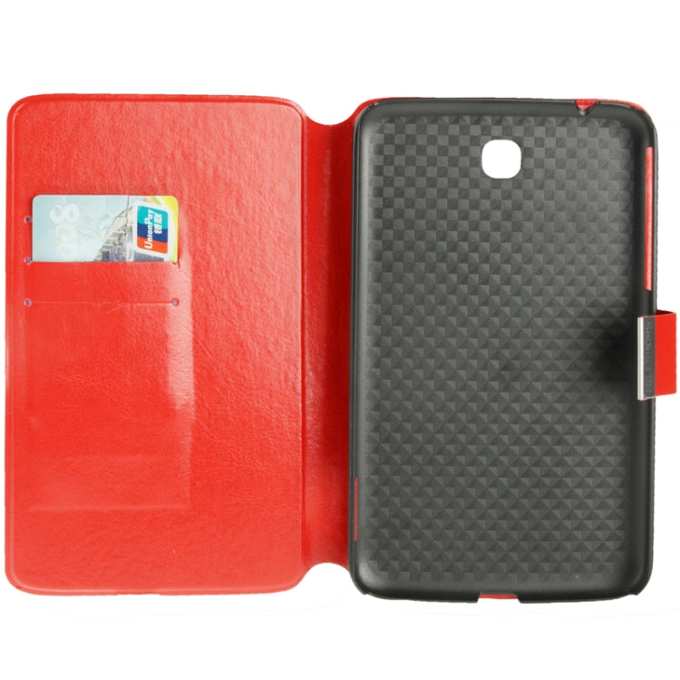 Fine Sheepskin Texture Leather Case with Holder / Credit Card Slots / Sleep / Wake-up Function  for Galaxy Tab 3 (7.0) / P3200,