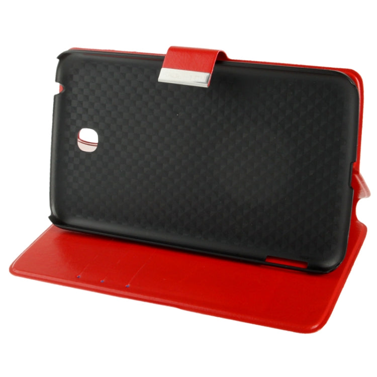 Fine Sheepskin Texture Leather Case with Holder / Credit Card Slots / Sleep / Wake-up Function  for Galaxy Tab 3 (7.0) / P3200,