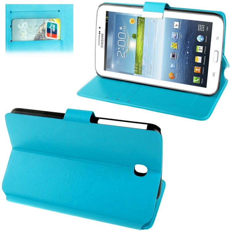 Fine Sheepskin Texture Leather Case with Holder / Credit Card Slots / Sleep / Wake-up Function  for Galaxy Tab 3 (7.0) / P3200,