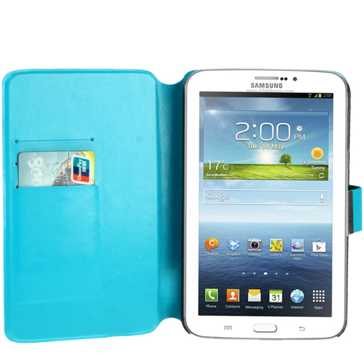 Fine Sheepskin Texture Leather Case with Holder / Credit Card Slots / Sleep / Wake-up Function  for Galaxy Tab 3 (7.0) / P3200,