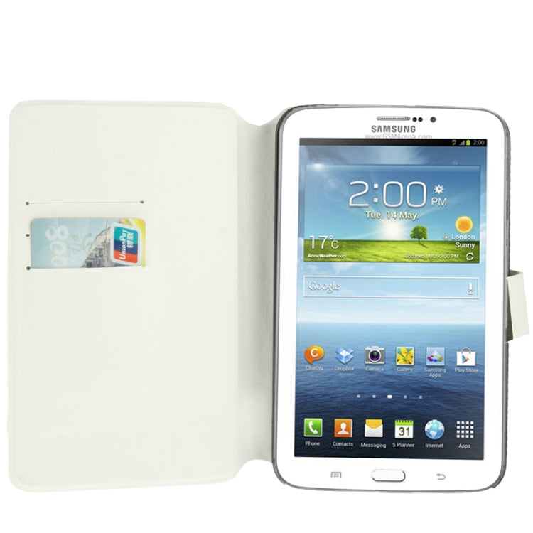 Fine Sheepskin Texture Leather Case with Holder / Credit Card Slots / Sleep / Wake-up Function  for Galaxy Tab 3 (7.0) / P3200,