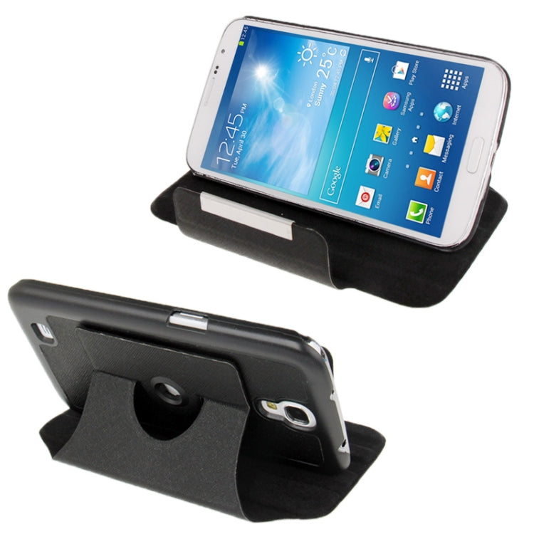360 Degree Rotation Portable Leather Case with Holder for Galaxy Mega 6.3 / i9200