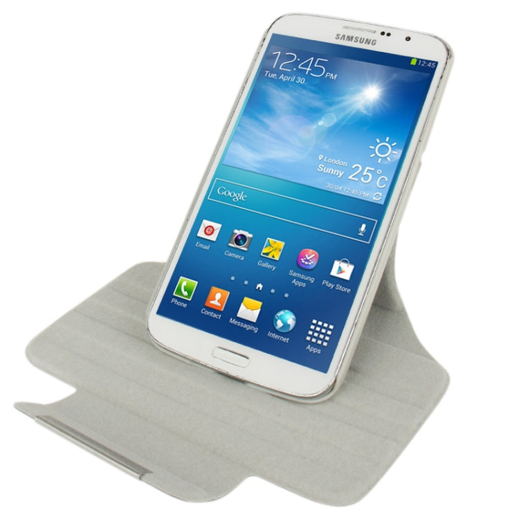 360 Degree Rotation Portable Leather Case with Holder for Galaxy Mega 6.3 / i9200