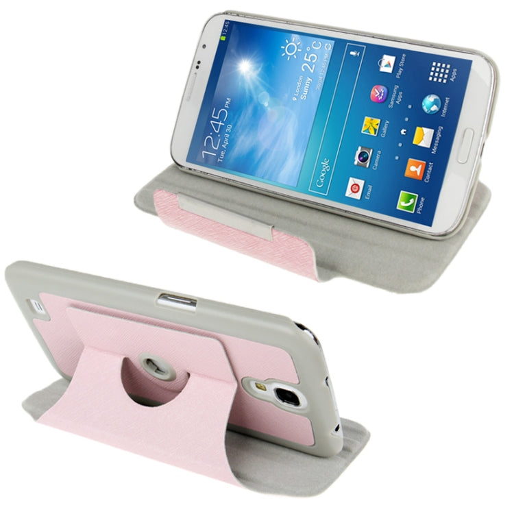 360 Degree Rotation Portable Leather Case with Holder for Galaxy Mega 6.3 / i9200