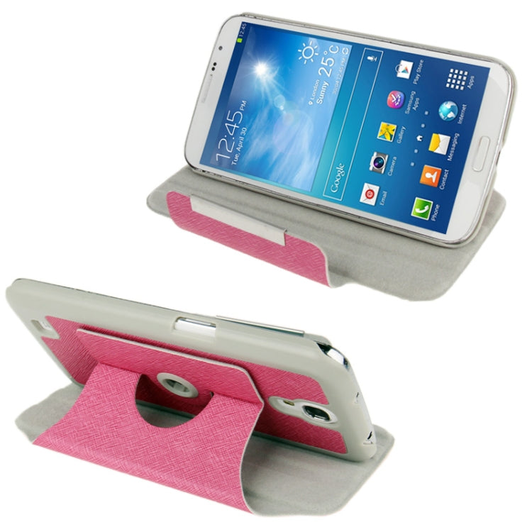 360 Degree Rotation Portable Leather Case with Holder for Galaxy Mega 6.3 / i9200