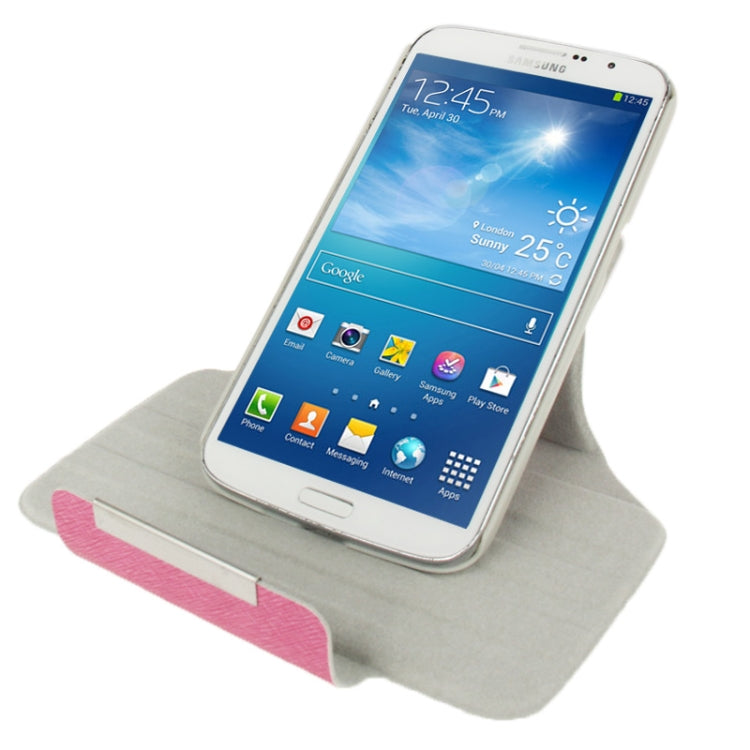 360 Degree Rotation Portable Leather Case with Holder for Galaxy Mega 6.3 / i9200