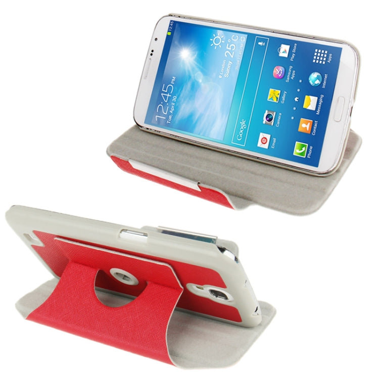 360 Degree Rotation Portable Leather Case with Holder for Galaxy Mega 6.3 / i9200