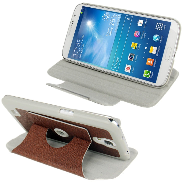 360 Degree Rotation Portable Leather Case with Holder for Galaxy Mega 6.3 / i9200