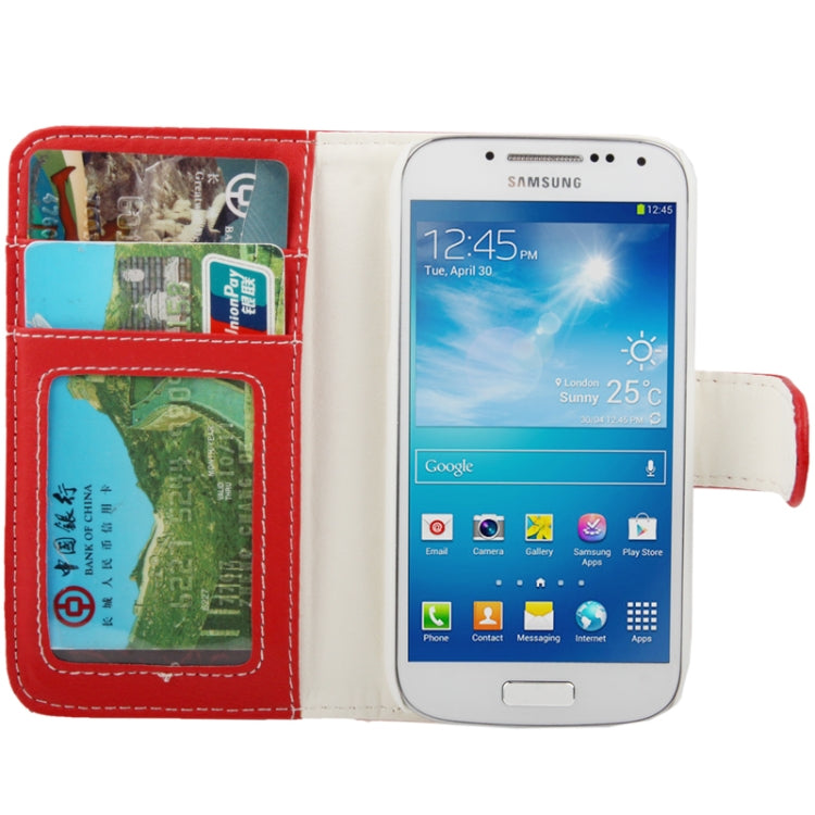 Litchi Texture Horizontal Flip Leather Case with Holder & Credit Card Slots for Galaxy S IV mini / i9190