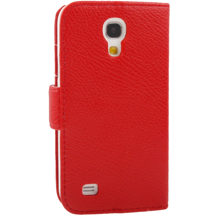Litchi Texture Horizontal Flip Leather Case with Holder & Credit Card Slots for Galaxy S IV mini / i9190