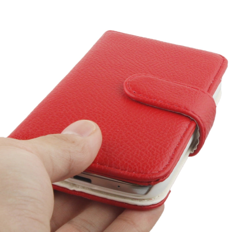 Litchi Texture Horizontal Flip Leather Case with Holder & Credit Card Slots for Galaxy S IV mini / i9190
