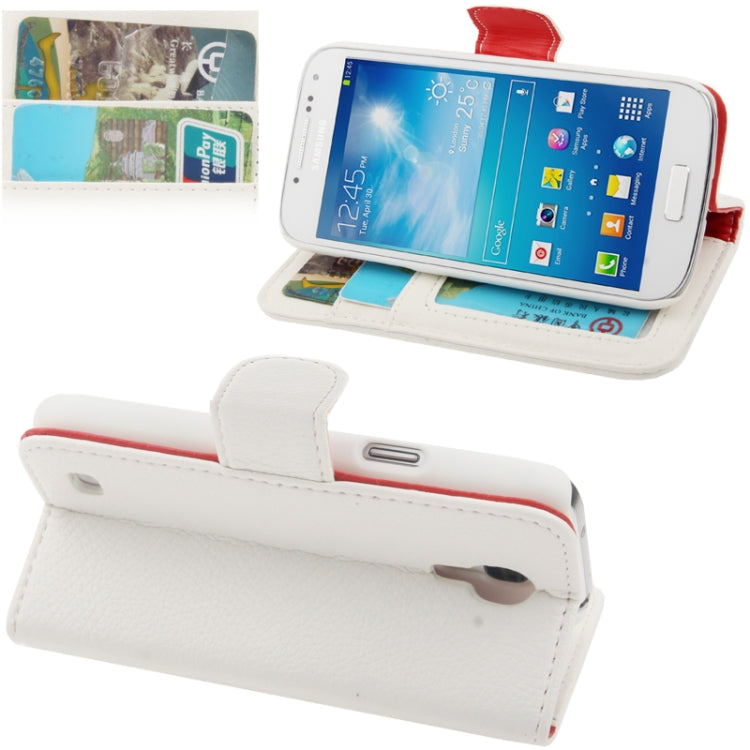 Litchi Texture Horizontal Flip Leather Case with Holder & Credit Card Slots for Galaxy S IV mini / i9190