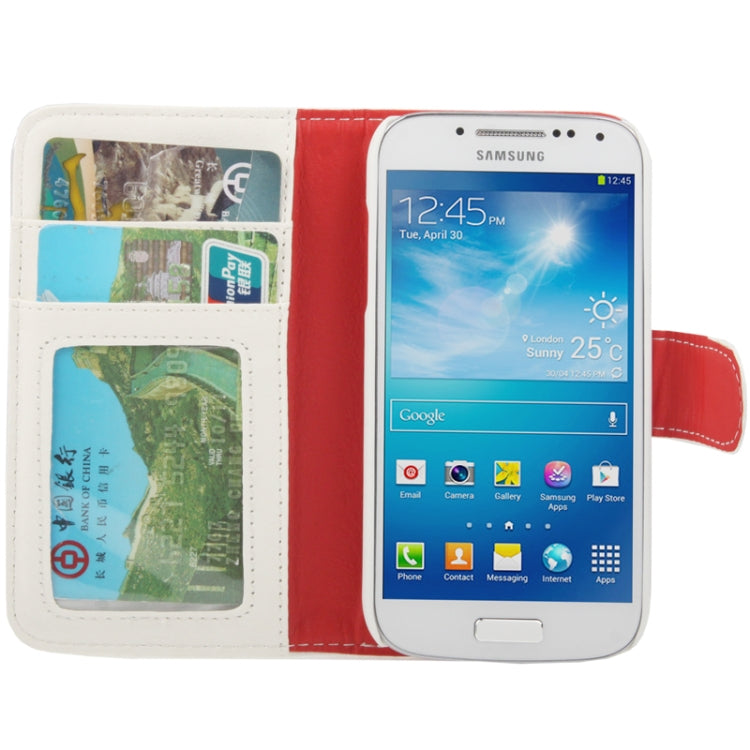 Litchi Texture Horizontal Flip Leather Case with Holder & Credit Card Slots for Galaxy S IV mini / i9190