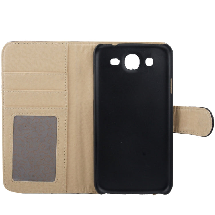 Plaid Texture Soft Leather Case with Holder & Credit Card Slots for Galaxy Mega 5.8 / i9150 / i9152
