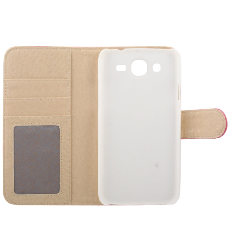 Plaid Texture Soft Leather Case with Holder & Credit Card Slots for Galaxy Mega 5.8 / i9150 / i9152