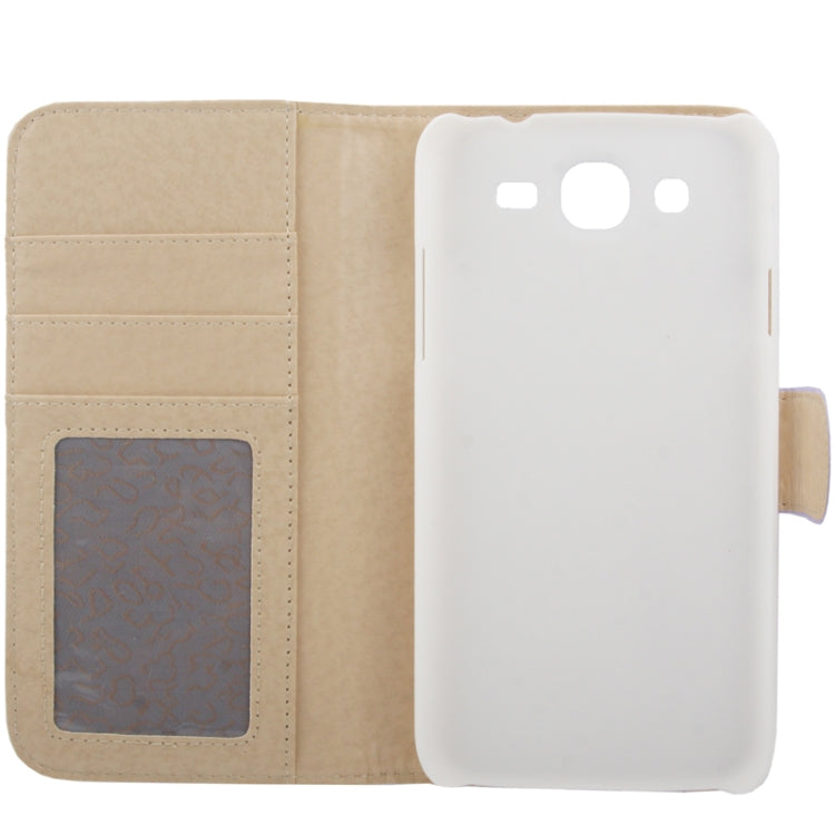 Plaid Texture Soft Leather Case with Holder & Credit Card Slots for Galaxy Mega 5.8 / i9150 / i9152