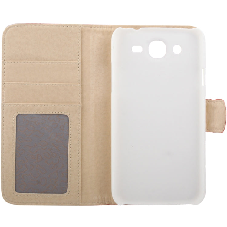 Plaid Texture Soft Leather Case with Holder & Credit Card Slots for Galaxy Mega 5.8 / i9150 / i9152