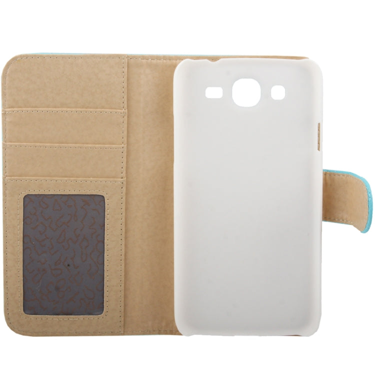 Plaid Texture Soft Leather Case with Holder & Credit Card Slots for Galaxy Mega 5.8 / i9150 / i9152