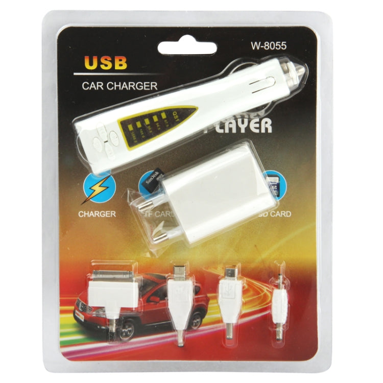 USB Car Charger for Galaxy S6 / S5 / G900 / S4 / S3 / iPhone 4 & 4S / Nokia / Motorola / Blackberry / iPod, Support MP3 Music Format / USB Disk / TF card / SD card,