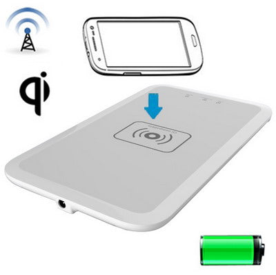 Q9 QI standard Wireless Charger Transmitter, For iPhone 8 / 8 Plus / X &  Samsung / Nokia / LG / HTC(White)
