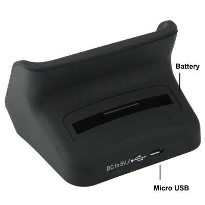 Desktop Charger Cradle with 2nd Battery Slot, For Galaxy S IV / i9500(Black)