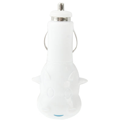 Cow Style DC 5V / 1A USB Car Charger for Galaxy S IV / i9500 / SIII / i9300 / i8190 / S7562 / i8750 / i9220 / N7000 / i9100 / i9082 / BlackBerry Z10 / HTC X920e / Nokia / Other Mobile Phones(White)