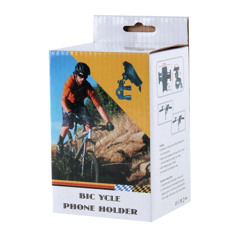 Bicycle Phone Holder for iPhone 6 & 6 Plus, iPhone 6s & 6s Plus, Galaxy S7 / S6 / S5 / S IV /, HTC, Nokia, Other Mobile Phone, Width: 48-106mm(Black)