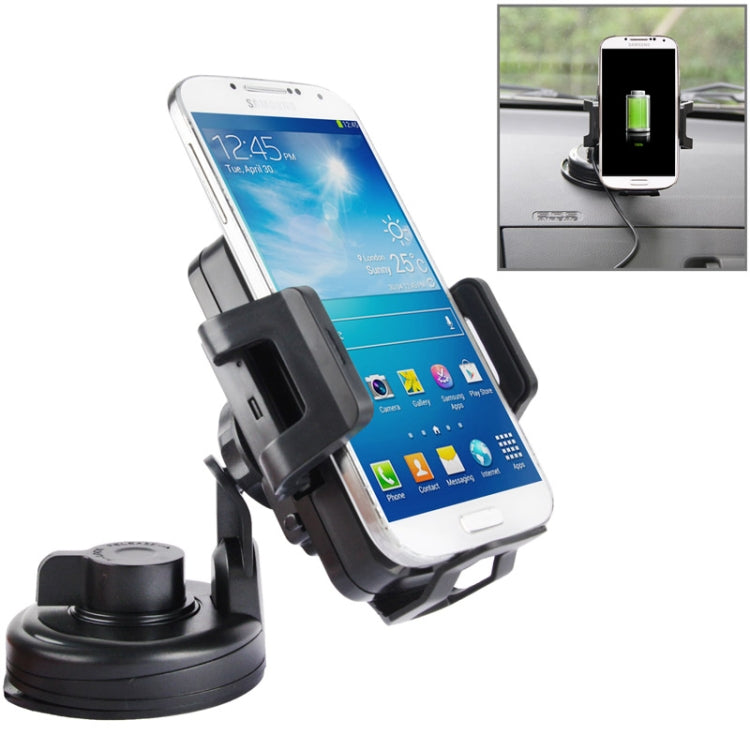 C1 360 Degree Rotation Vehicle Wireless Charging Transmitter, For iPhone 8 / 8 Plus / X &  Galaxy S IV / i9500 / S III / i9300
