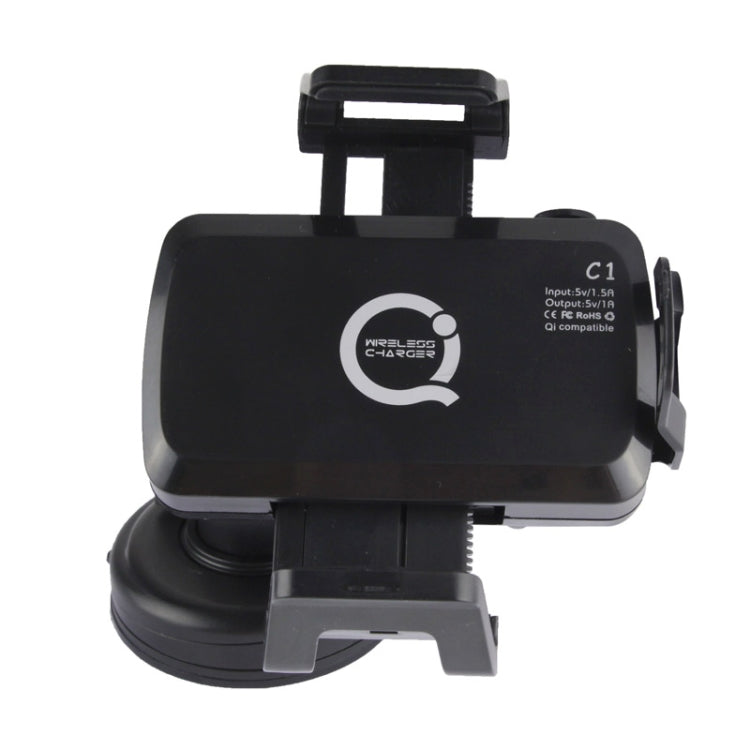 C1 360 Degree Rotation Vehicle Wireless Charging Transmitter, For iPhone 8 / 8 Plus / X &  Galaxy S IV / i9500 / S III / i9300