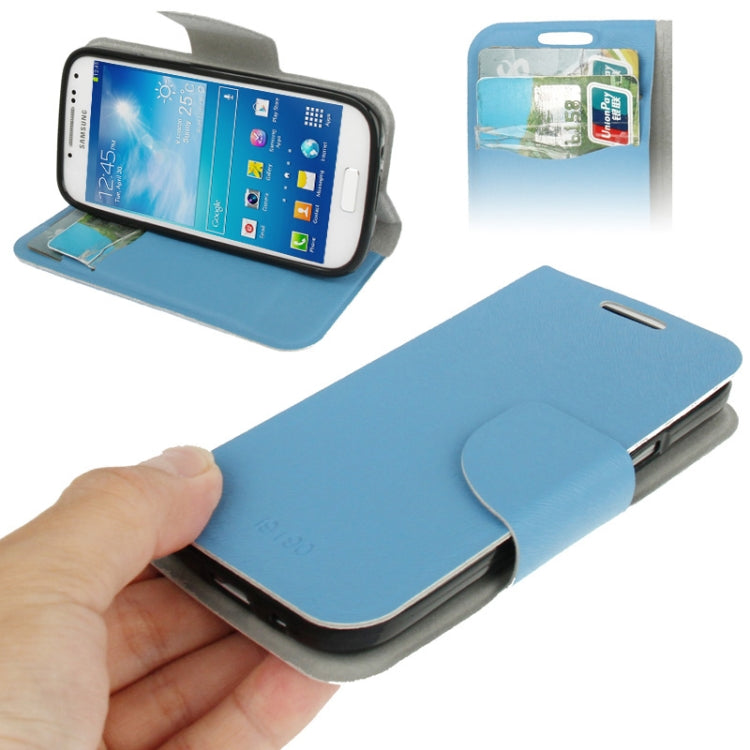 Nature Texture Horizontal Flip Leather Case with Credit Card Slots & Holder for Galaxy S IV mini / i9190