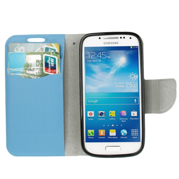 Nature Texture Horizontal Flip Leather Case with Credit Card Slots & Holder for Galaxy S IV mini / i9190