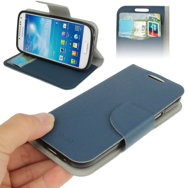 Nature Texture Horizontal Flip Leather Case with Credit Card Slots & Holder for Galaxy S IV mini / i9190